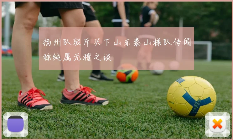 扬州队驳斥买下山东泰山梯队传闻称纯属无稽之谈